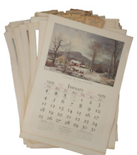 Huge Lot: 39 Travelers Currier & Ives Calendars, 16