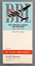 DDL DANISH AIR LINES SUMMER 1939 TIMETABLE DET DANSKE LUFTFARTSELSKAB DENMARK picture