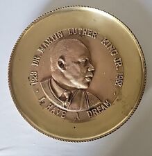 1968 Martin Luther King, Jr Brass Wall Plate 11.5in Timberland Trading Co. Nice picture