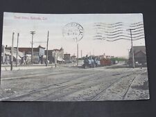 1907 Postcard Redondo California Street Scene Saloon Train Depot Estancia picture