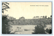 1916 Boat Scene, The Town Landing Richmond ME Richmond Campground ME Postcard picture
