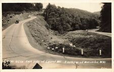 c1935 RPPC US 50 U Curve Laurel Mt West of Macomber WV Car Real Photo P386 picture