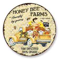 Vintage Style Honey Bee Farms Gnomes and Farm Truck picture