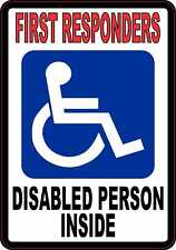 3.5in x 5in Disabled Person Inside Vinyl Sticker Car Truck Vehicle Bumper Decal picture
