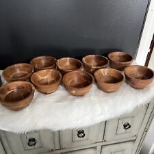 Set Of 10 Wooden Bowls Made In India Diameter 5