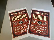 Harry Houdini, Reprint 11 x 17 Poster, Europe's Eclipsing Sensation Rare picture