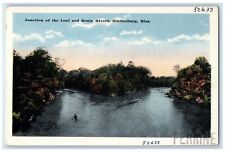 c1920 Junction Leaf Bouie Rivers Lake Hattlesburg Mississippi Vintage Postcard picture