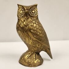 Vintage Brass Owl 6 Inch High picture