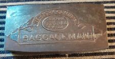 VINTAGE NEW YORK CENTRAL RAILROAD SYSTEM BAGGAGEMAN Male Stamp for Hat Very Rare picture