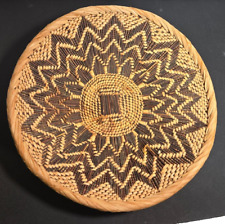 Binga Tonga Handmade Woven Natural Basket Wall Decor African Art 12” Twig Grass picture