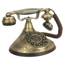 European Royal Palace Polished Brass Vintage Replica Desk Touch Tone Telephone picture