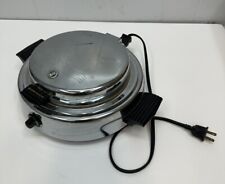 Vintage Dominion Chrome Waffle Maker Iron Model 1316 Tested / Working USA Made picture