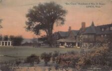 Lenox MA Massachusetts Postcard Elm Court Mansion Hand Colored Sloane House M1 picture