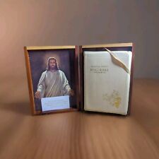 The Holy Bible Wooden Box - Jesus Insert Memorial Edition Holy Bible Concordance picture