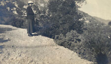 c1910s Woman Standing At Mt. Lowe In California Antique Photograph picture