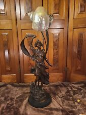 Art Nouveau Figural Lamp With Marmoratus Shell Shade picture