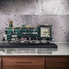 1980 Riva Train Alarm Clock Model No. 1943 Green Locomotive Rare VTG READ picture