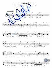 NILE RODGERS SIGNED AUTOGRAPH LE FREAK MUSIC SHEET BECKETT BAS CHIC picture