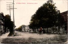 Postcard West Main Street in Springport, Michigan picture
