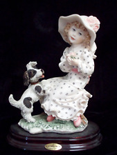 1996 Giuseppe Armani 'Cherie' 0242C Girl with Dog Sculpture - Rare picture