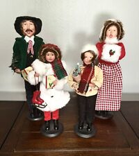 Christmas Carolers  Figurines 9”-12” Plastic Vintage Family Holiday Decor picture