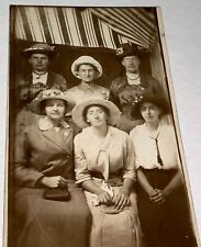 Antique American High Fashion Ladies Tent Photographer Real Photo Postcard RPPC picture