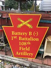 1st 108th Battery B Field Artillery Metal Sign Carlisle Pa 36in x 36in picture