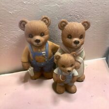 Vintage HOMCO Bear Family #1450 Father/Mother/Son Porcelain Bears Collector picture