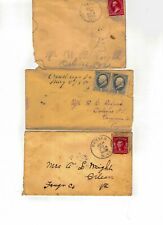Set of 3 Vintage Envelopes (1885-1906) with Historical Postmarks and Stamps picture