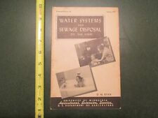 Water Systems Sewage Disposal 1946 Farming US Department Agriculture Brochure picture