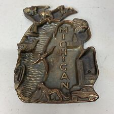 Vintage Ashtray Detroit Michigan with Indian Chief - Old Mid Century picture