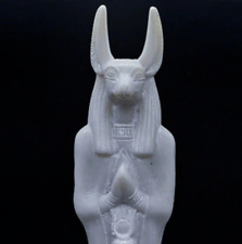 ANCIENT EGYPTIAN ANTIQUE Masterpiece White Statue Of Anubis Rare Pharaonic Bc picture
