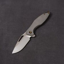Koenig Knives Mini Arius - Patterned Titanium / Bronze Hardware / M390 picture