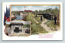 Postcard Fortress Monroe VA EUC Hotel Chamberlain Ramparts Cannons picture