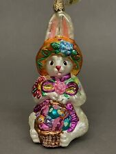 Stunning Vintage Rosey O’Hara Bunny By Christopher Radko Christmas Ornaments picture