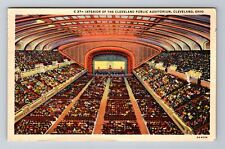 Cleveland OH-Ohio, Interior of Cleveland Public Auditorium, Vintage Postcard picture