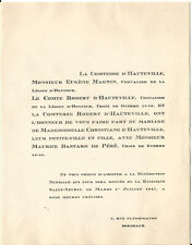 Bordeaux et Bègles, Francs 1947. Wedding announcement Bastard du Péré-D'Hauteville. picture