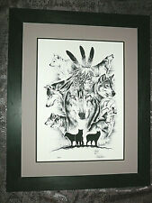 Superb Black & White Ink Lithograph by Canadian Native Artist, Signed & Numbered picture