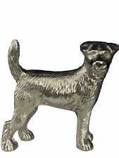 Vintage Regency international nickel plated Large Solid dog  Lab figurine picture