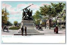 Milwaukee Wisconsin WI Postcard Soldiers Monument Grand Avenue Scene c1905s Tuck picture