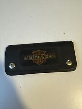 VTG Harley Davidson Motor Cycle Black Leather Wallet “Live to Ride” Patch picture