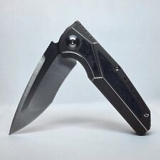 Reate K-4 Frame Lock Flipper Knife Bronze Ti/Carbon Fiber (3.75