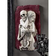 Life Embraces Death Lovers Bas Relief Woman Holding Skeleton Wall Sculpture picture