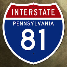 Pennsylvania interstate route 81 highway marker road sign 1957 Harrisburg 18x18 picture