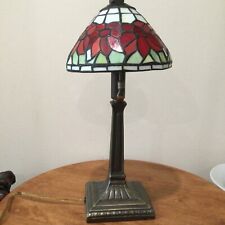 Meyda Tiffany Style Table Lamp With Stained Glass Shade Mid 20 Th Century picture