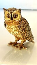 SIGNED JAY STRONGWATER LARGE OWL OSGAR FIGURINE Retail $895 picture
