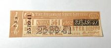 rare antique original Dec 27th 1862 Delaware United states lottery ticket stub picture