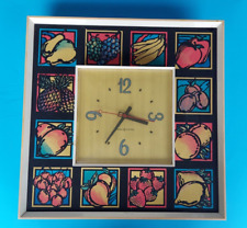 VTG GE General Electric Psychedelic Wall Clock 12x12” Neon Colors picture