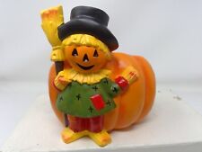 Vintage Napcoware Scarecrow Jack O Lantern Pumpkin Halloween Planter C-8859 picture