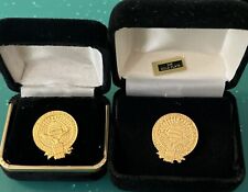 1989 & 2001 Inauguration Pin Set 24k Gold Plated. 2 Pins picture
